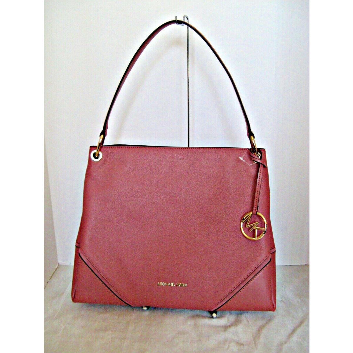Michael Kors - Nicole Large Leather Shoulder Bag - Rose