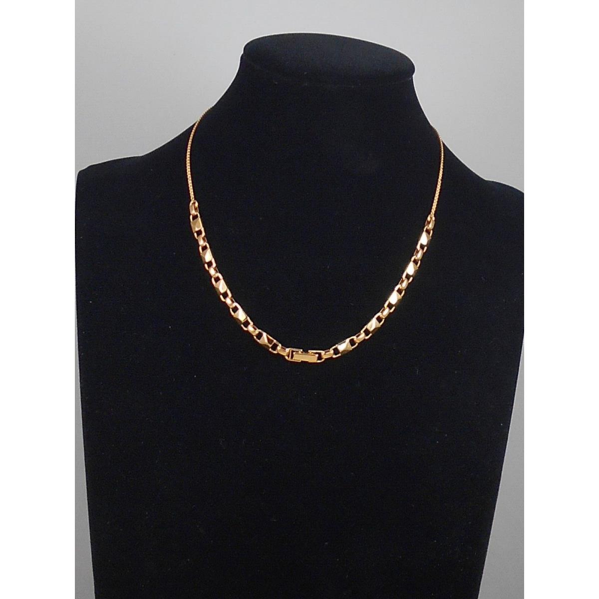 Michael Kors Gold Plated Sterling Silver Mercer Link Choker Lariat Necklace