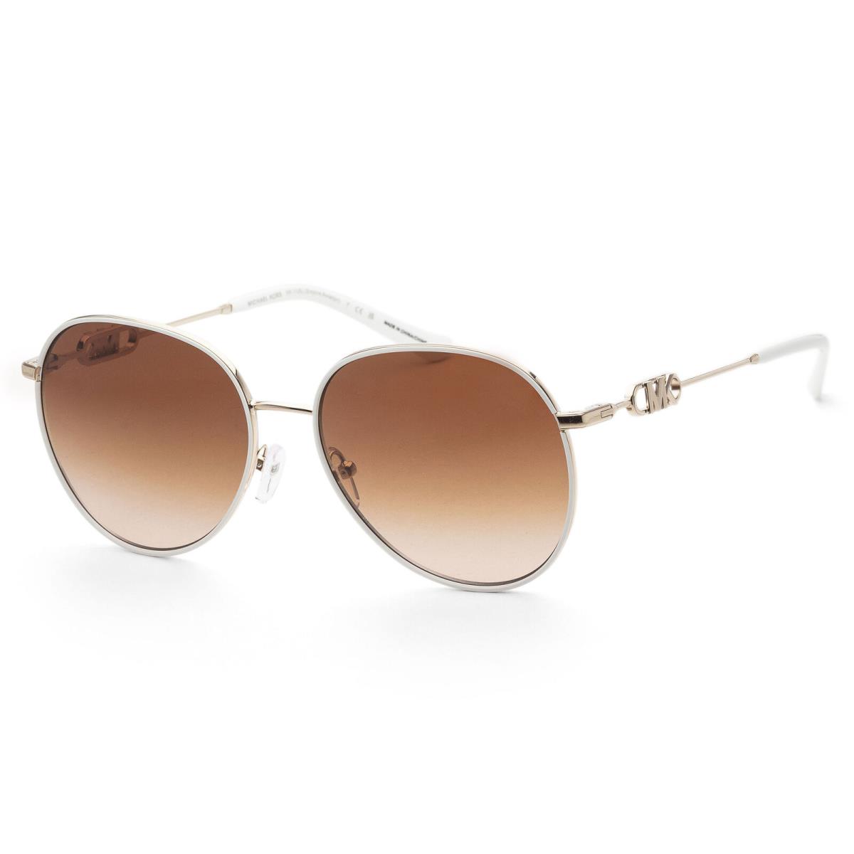 Michael Kors Women`s 58mm Light Gold / White Sunglasses MK1128J-123313-58