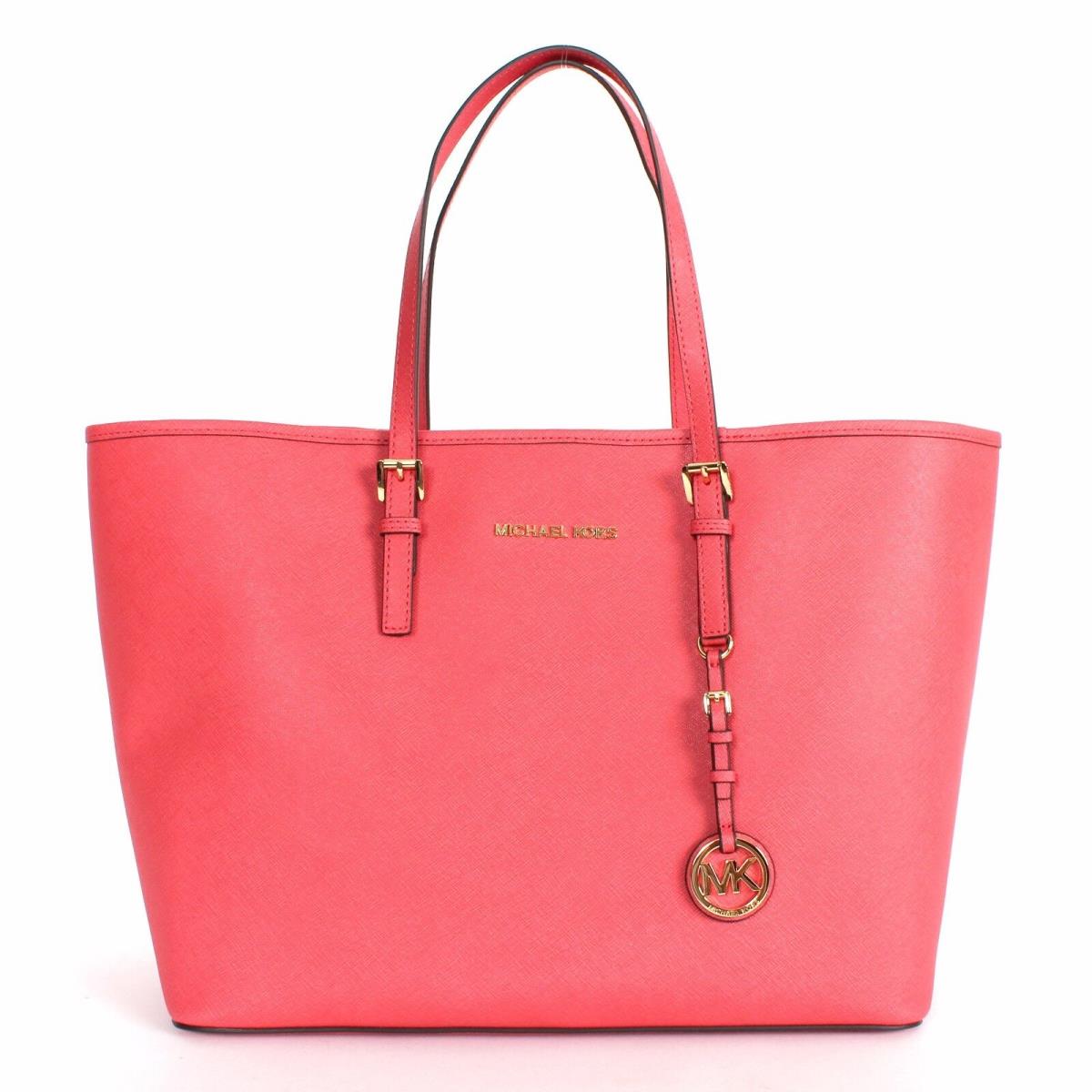 Michael Kors Jet Set Travel Medium Travel Tote Watermelon Red