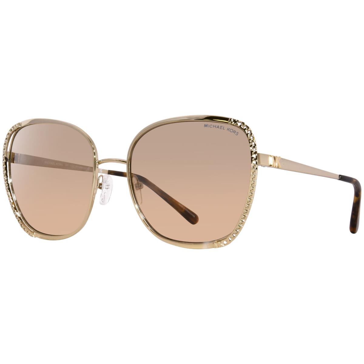 Michael Kors Amsterdam MK1090 10148Z Sunglasses Light Gold/silver Khaki Flash