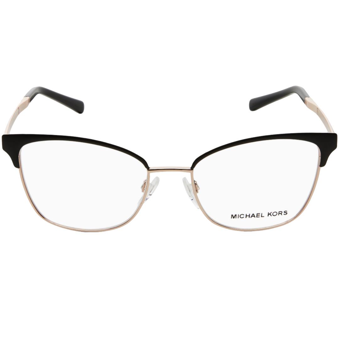 Michael Kors Designer Eyewear Black Gold Frame Demo Lens Addriana IV MK3012