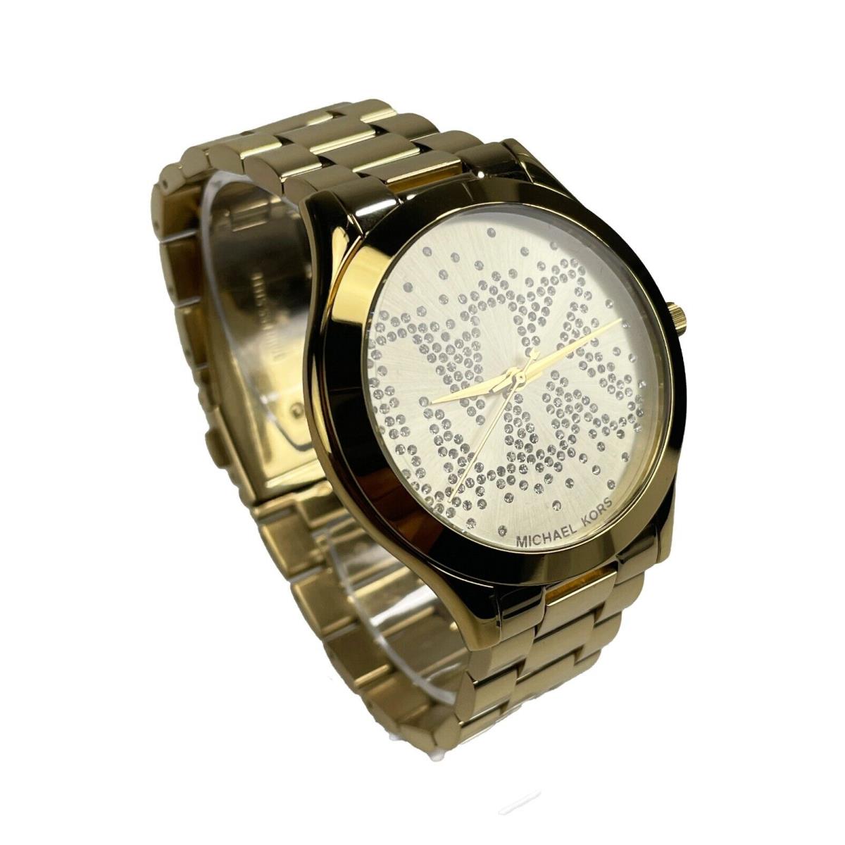 Michael Kors MK3590 Slim Runway Gold Stainless Steel Watch - Dial: Gold, Band: Gold, Bezel: Gold