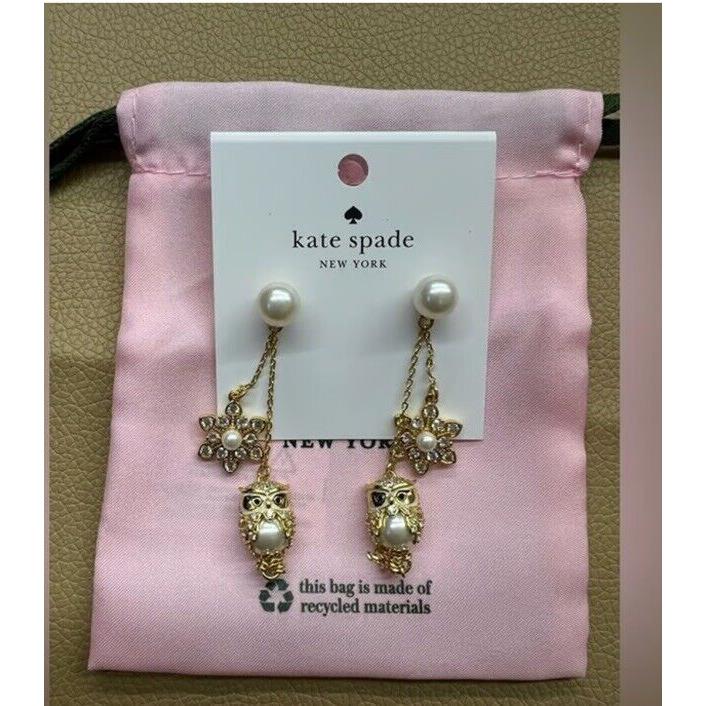 Kate Spade Hoot Owl Linear Earrings