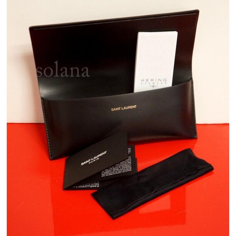 Saint Laurent Sunglasses Eyeglasses Leather Case W/authenticity Booklet Card