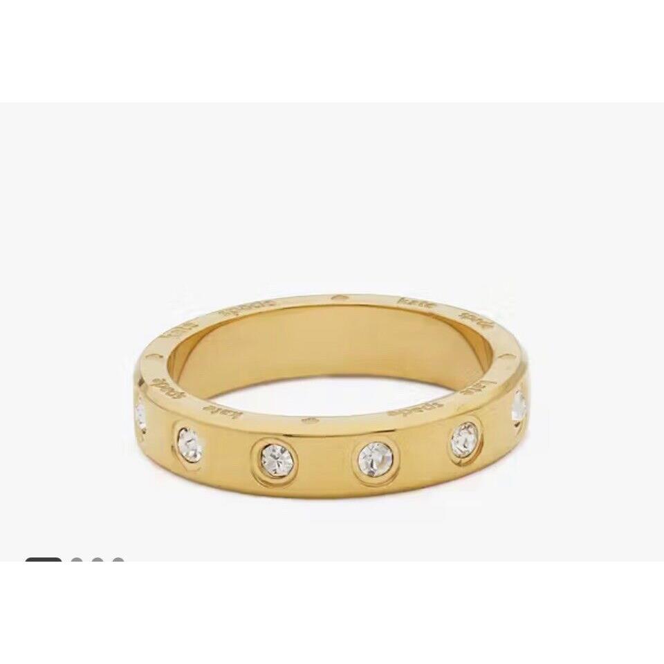 Kate Spade Set in Stone Ring Gold Size 7 J1d