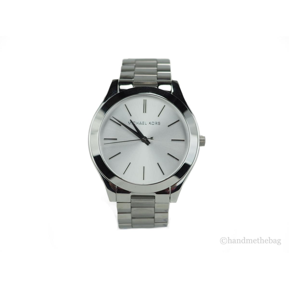 Michael Kors MK3178 Slim Runway Silver Stainless Steel Watch - Dial: Silver, Band: Silver, Bezel: Silver