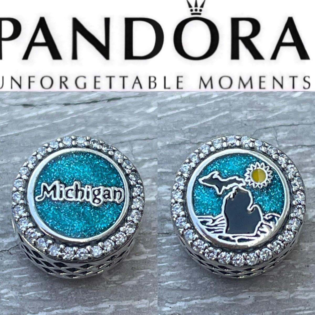 Pandora State Of Michigan Exclusive Home Love Sparkling Charm