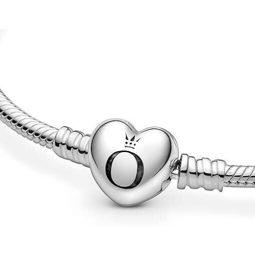 Pandora Women`s True Love Bracelet Heart Shape Sterling Silver Ref: 590719-18