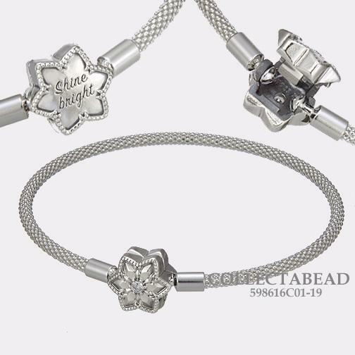 Pandora Silver Shine Bright Snowflake Charm Bracelet 598616C01-19