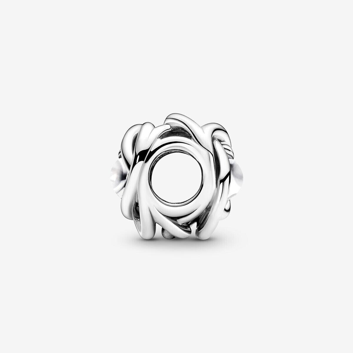 Pandora June White Mother of Pearl Eternity Circle Charm 790064C04