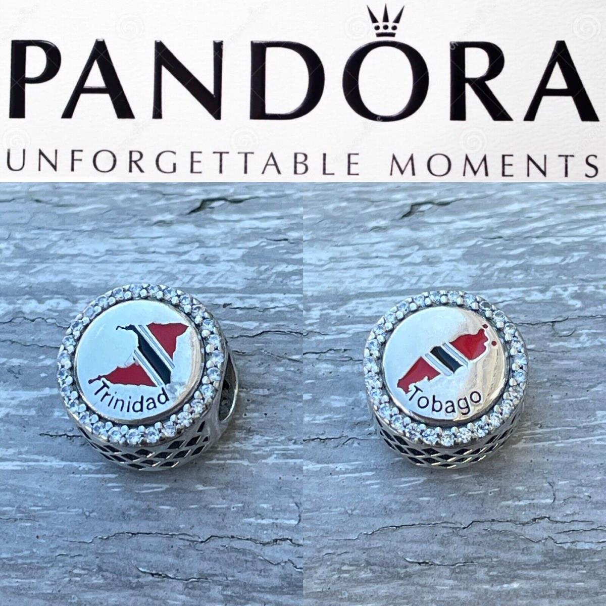 Pandora Trinidad Tobago Exclusive Flag Button Charm