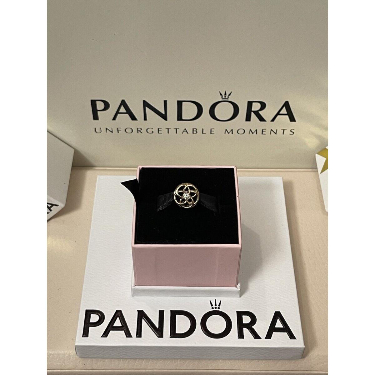 Pandora 14k Gold Loving Bloom Charm/bead 750598CZ Retired-rare