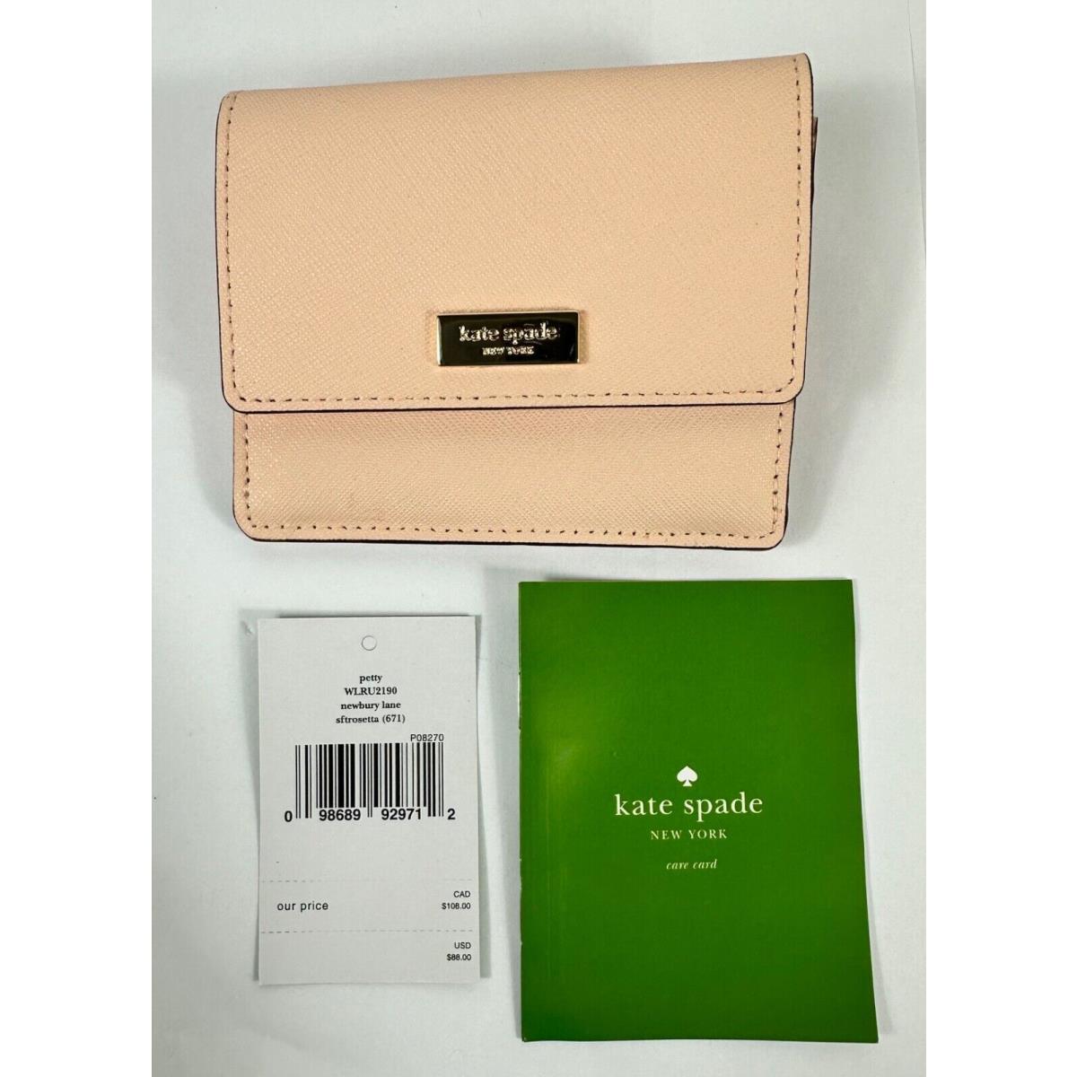 Kate Spade Hyacinth Newbury Lane Petty Saffiano Leather WLRU2190 Wallet