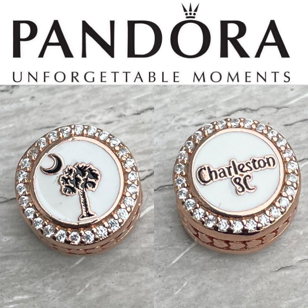 Pandora South Carolina State Exclusive Rose Gold Button Charm Rare