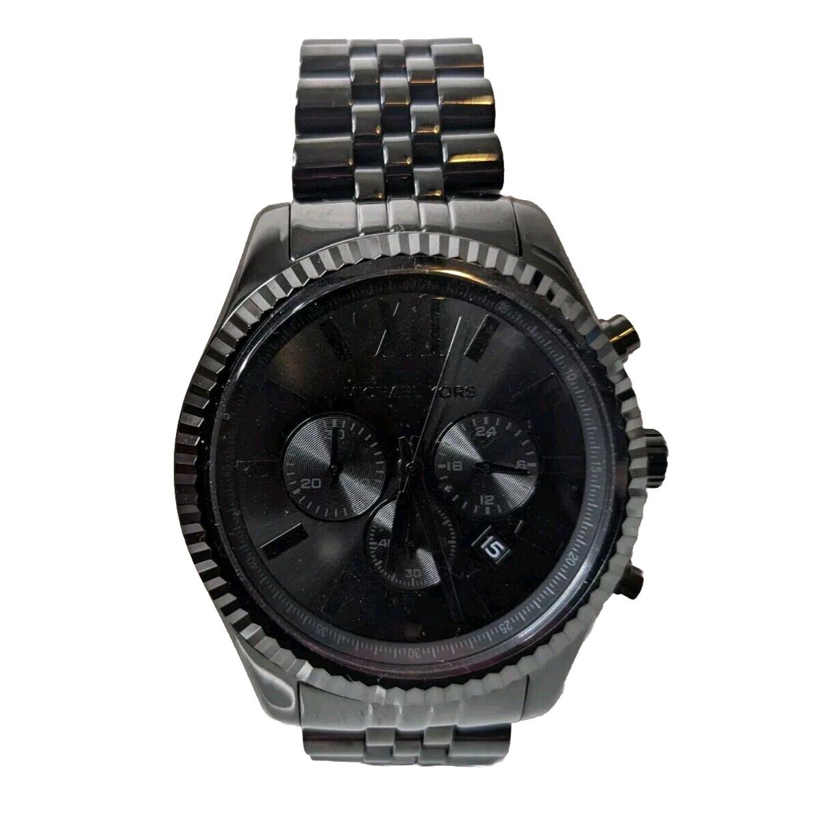 Michael Kors MK8591 Oversized Bradshaw Round All Black Stainless Steel Watch