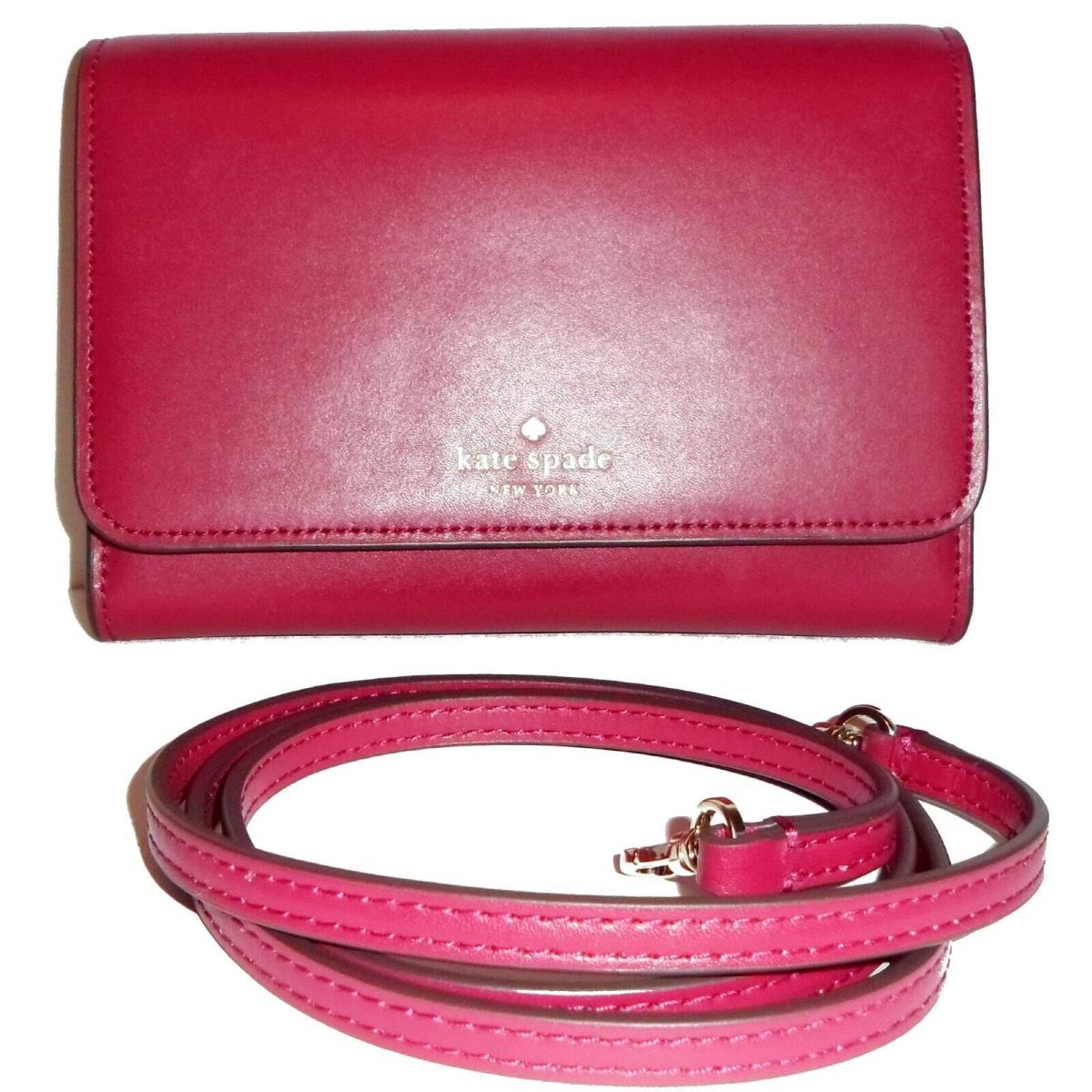 Kate Spade Cranberry Cocktail Leather Purse Mini Crossbody