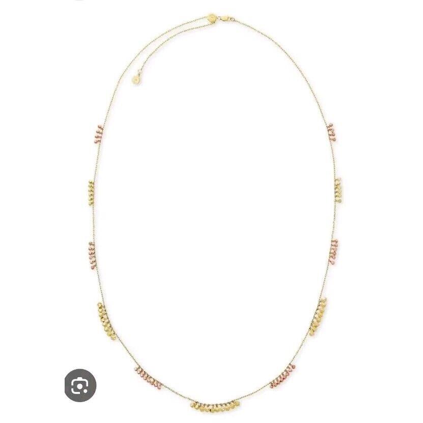 Michael Kors Two Tone Nugget Bead Long Necklace