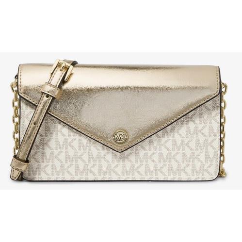 Michael Kors Jet Set Travel Small Signature Logo Clutch Crossbody Bag