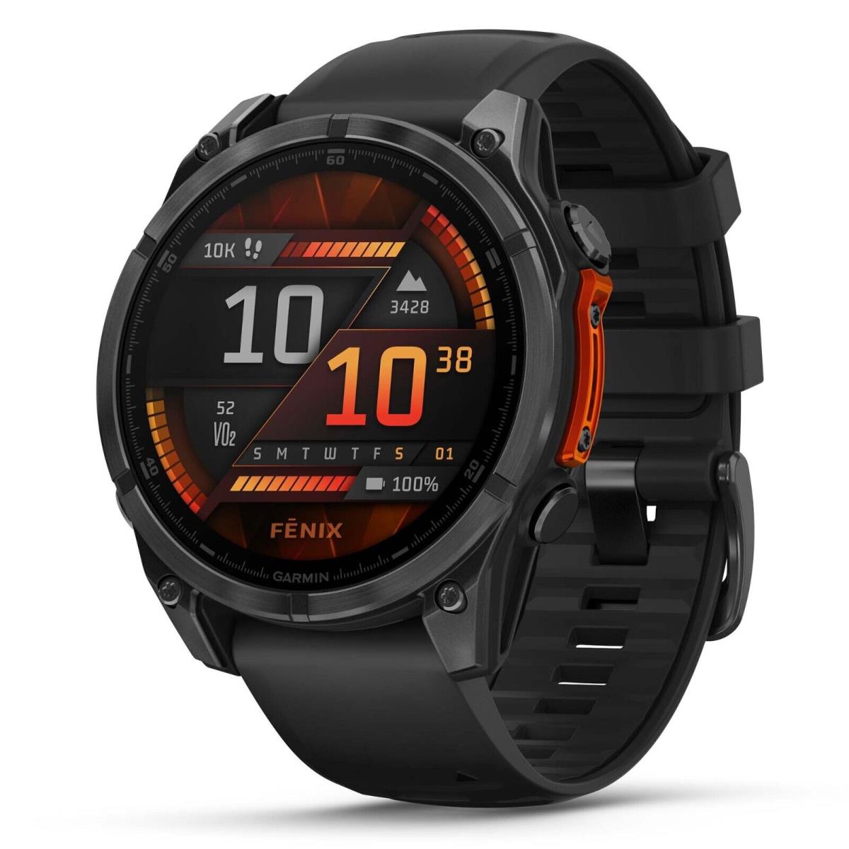 Garmin Fenix 8 (47mm) Fenix 8 47mm Amoled Sapphire/solar Sapphire Multisport Gps Smartwatch AMOLED (Slate Gray/Black)