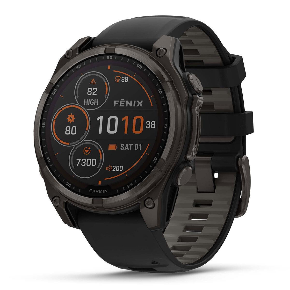 Garmin Fenix 8 (47mm) Fenix 8 47mm Amoled Sapphire/solar Sapphire Multisport Gps Smartwatch Solar Sapphire (Carbon Gray DLC Titanium)