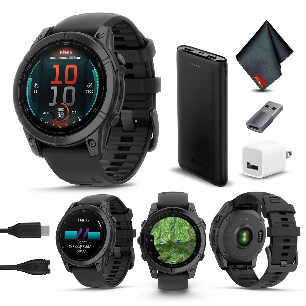 Garmin Fenix E 47MM Amoled Premium Multisport Gps Smartwatch 16 Days