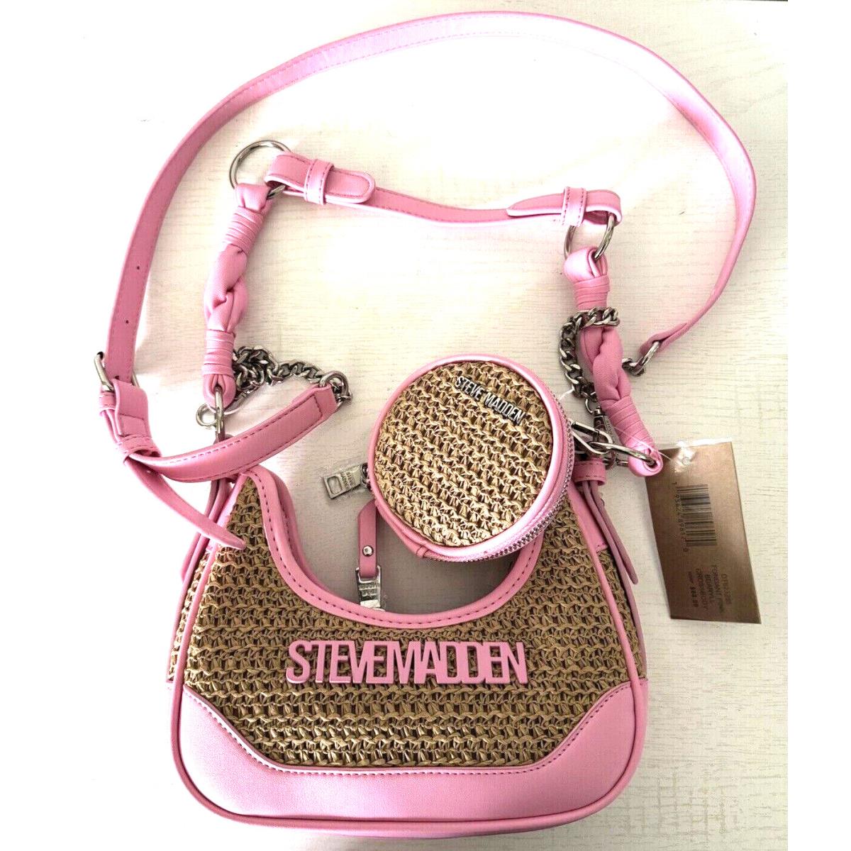 Steve Madden Bdaryll Crossbody Shoulder Bag w/ Pouch Purse Fondant Pink DT623265