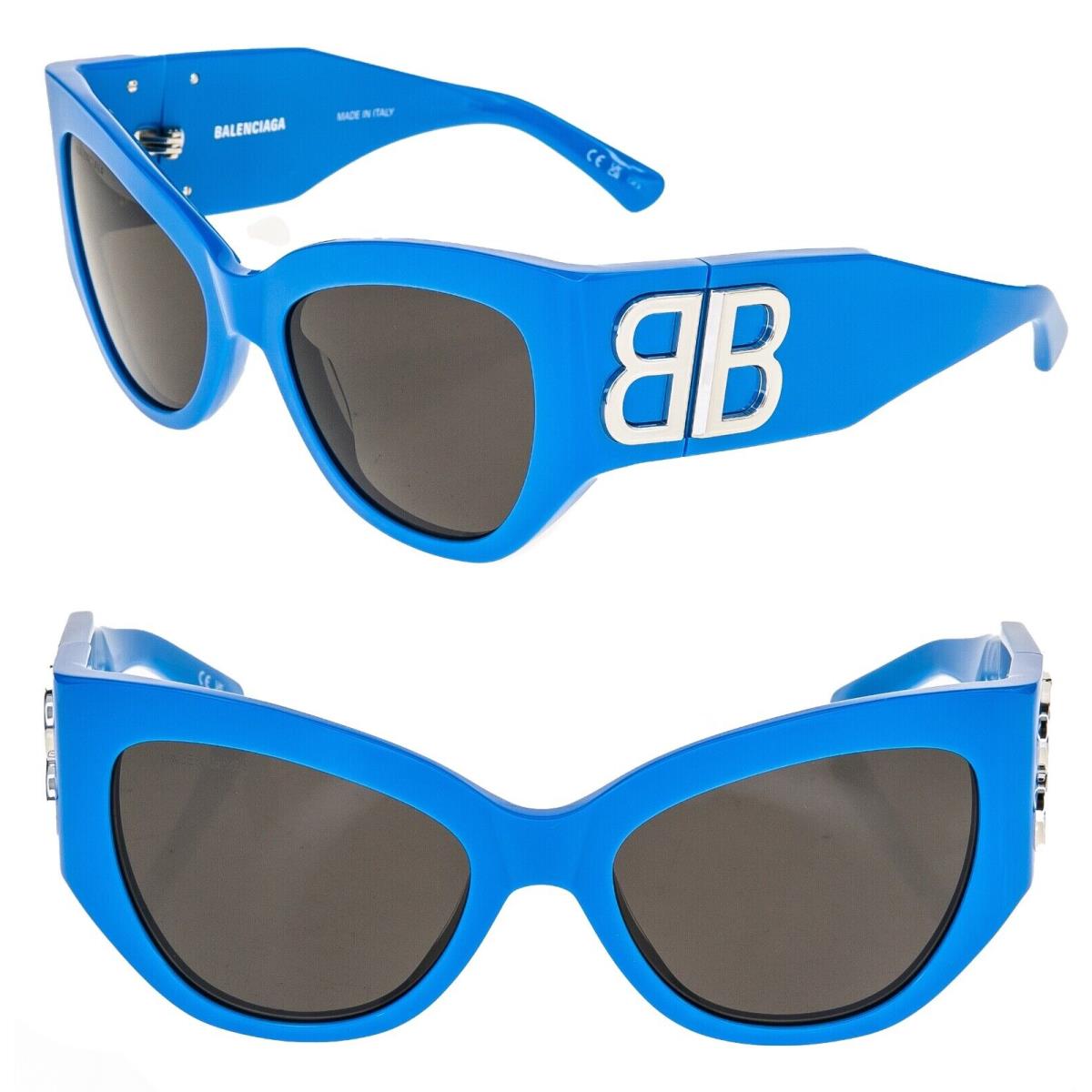 Balenciaga Bossy Cat 0322 Blue Fashion Geometric Unisex Sunglass BB0322S 006