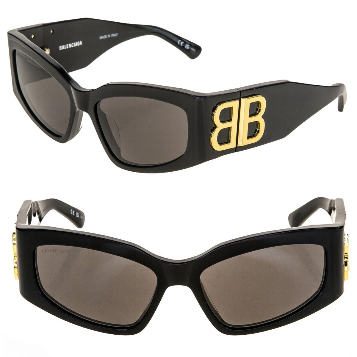 Balenciaga Bossy Cat 0321 Black Fashion Geometric Unisex Sunglass BB0321S 002