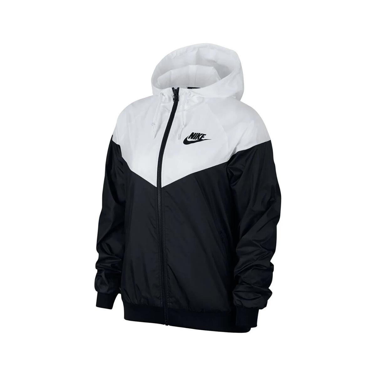 Womens Nike Sportswear Windrunner Black White Jacket AR3092 010 Small S