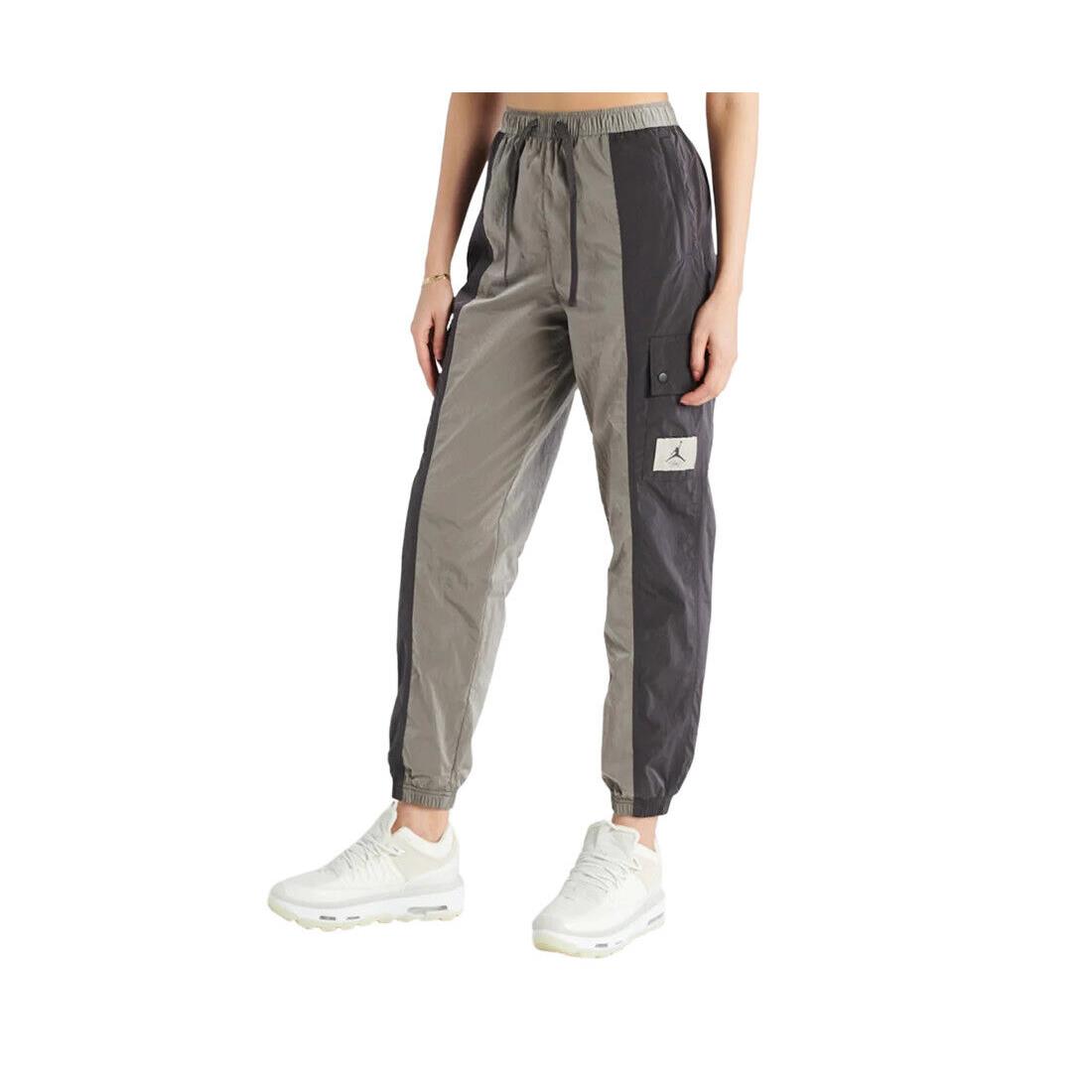 Nike Jordan Essentials Woven Womens Active Pants Size XL Color: Grey/moon - Grey/Moon Particle, Main: Grey