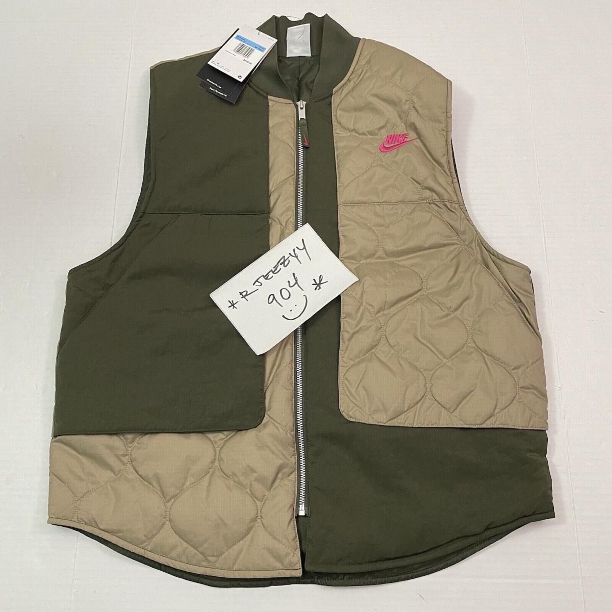 Womens Size M Tall Nike Sportswear City Utility Repel Quilted Vest FB7233-326