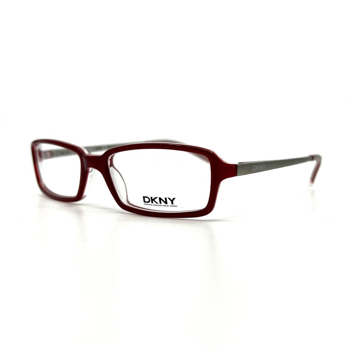 Dkny DY4553 3115 Eyeglasses Frames Red Clear Silver Rectangular 51-16-135