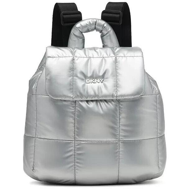 Dkny Giania Backpack Silver with Black