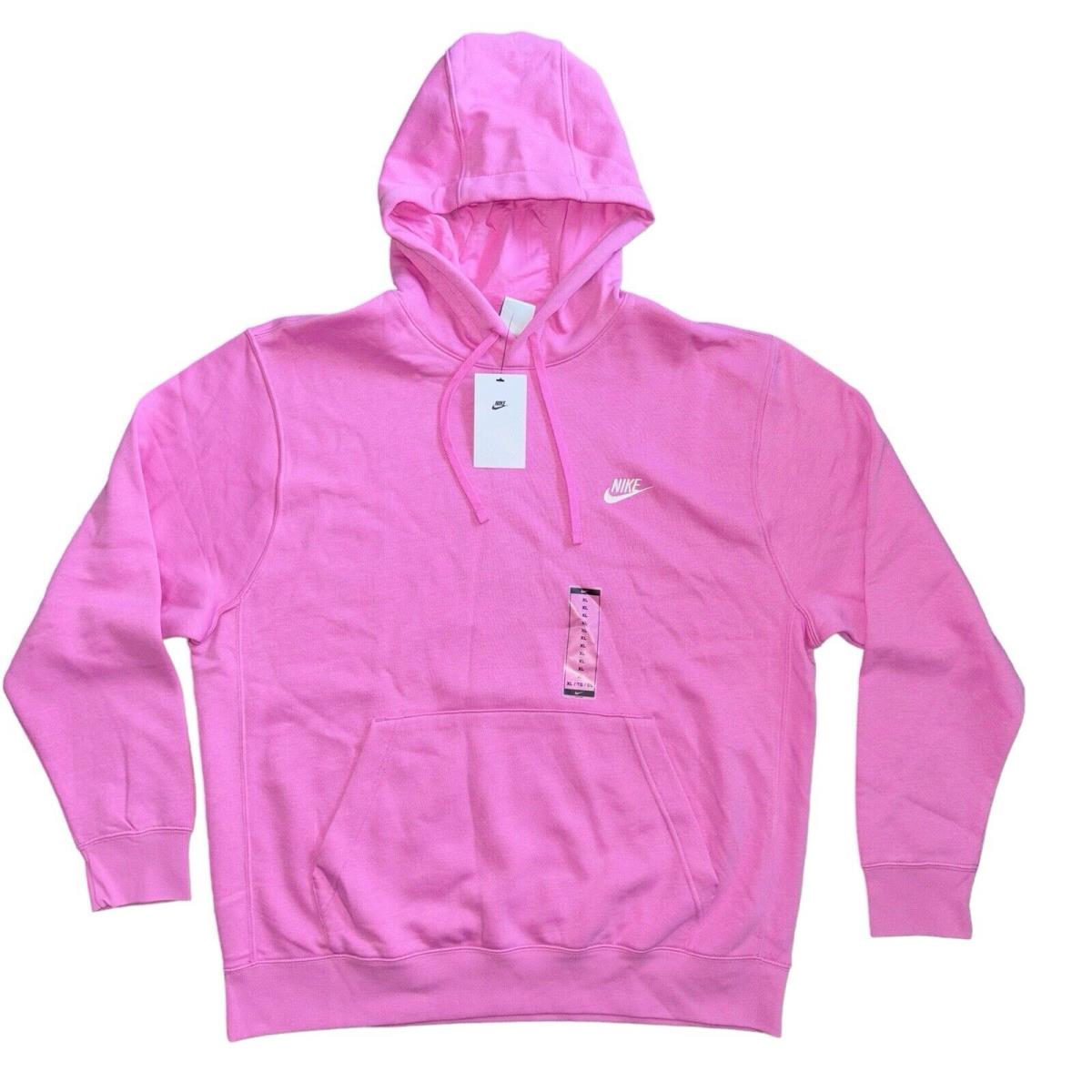 Nike Sportswear Club Fleece Hyper Pink Hoodie Sweatshirt Size XL BV2654-675