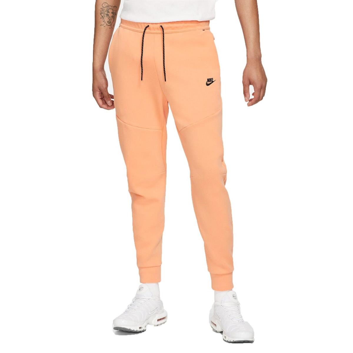 Nike Sportswear Tech Fleece Orange Frost CZ9918-835 Men`s Washed Joggers Sz M