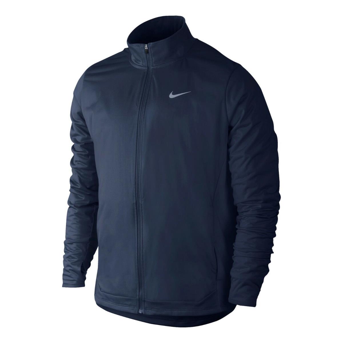 Nike Midnight Navy Shield Full-zip Jacket Men`s Size Small L42320 - Blue