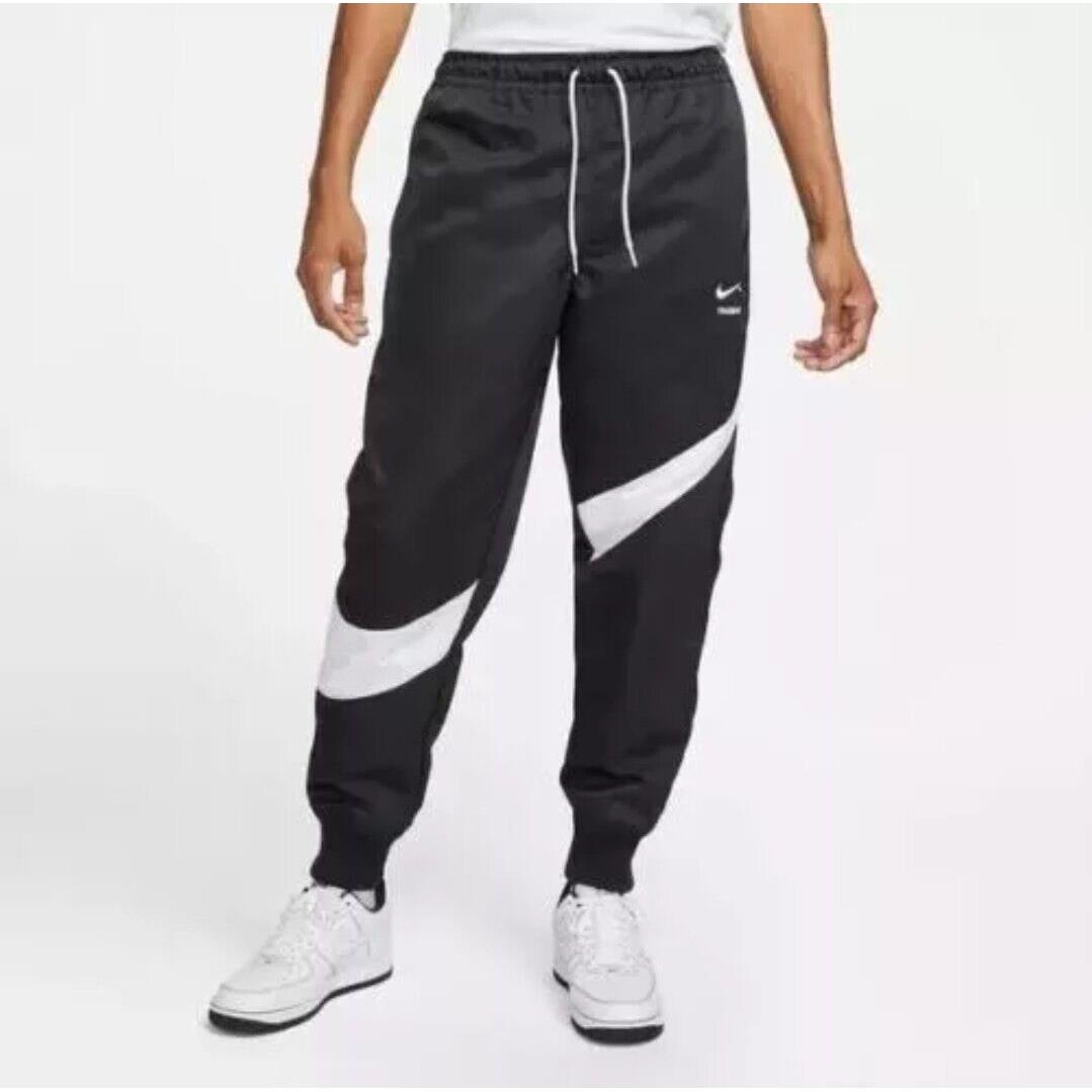 Nike Sportswear Swoosh Pants Black/white AR9894 010 Men`s Sz: 2XL