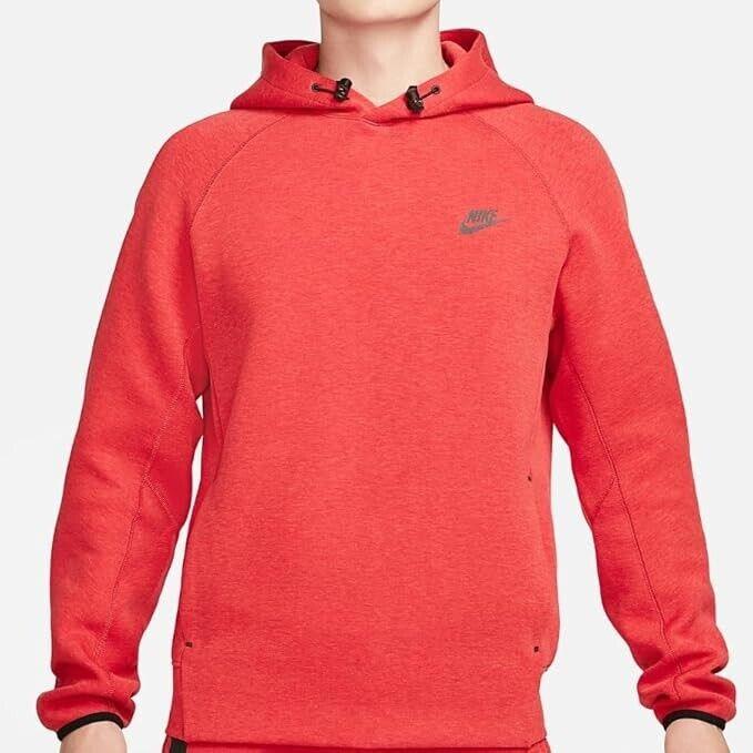 Nike Sportswear Tech Fleece Hoodie Light University Red Sz M Medium FB8016-672