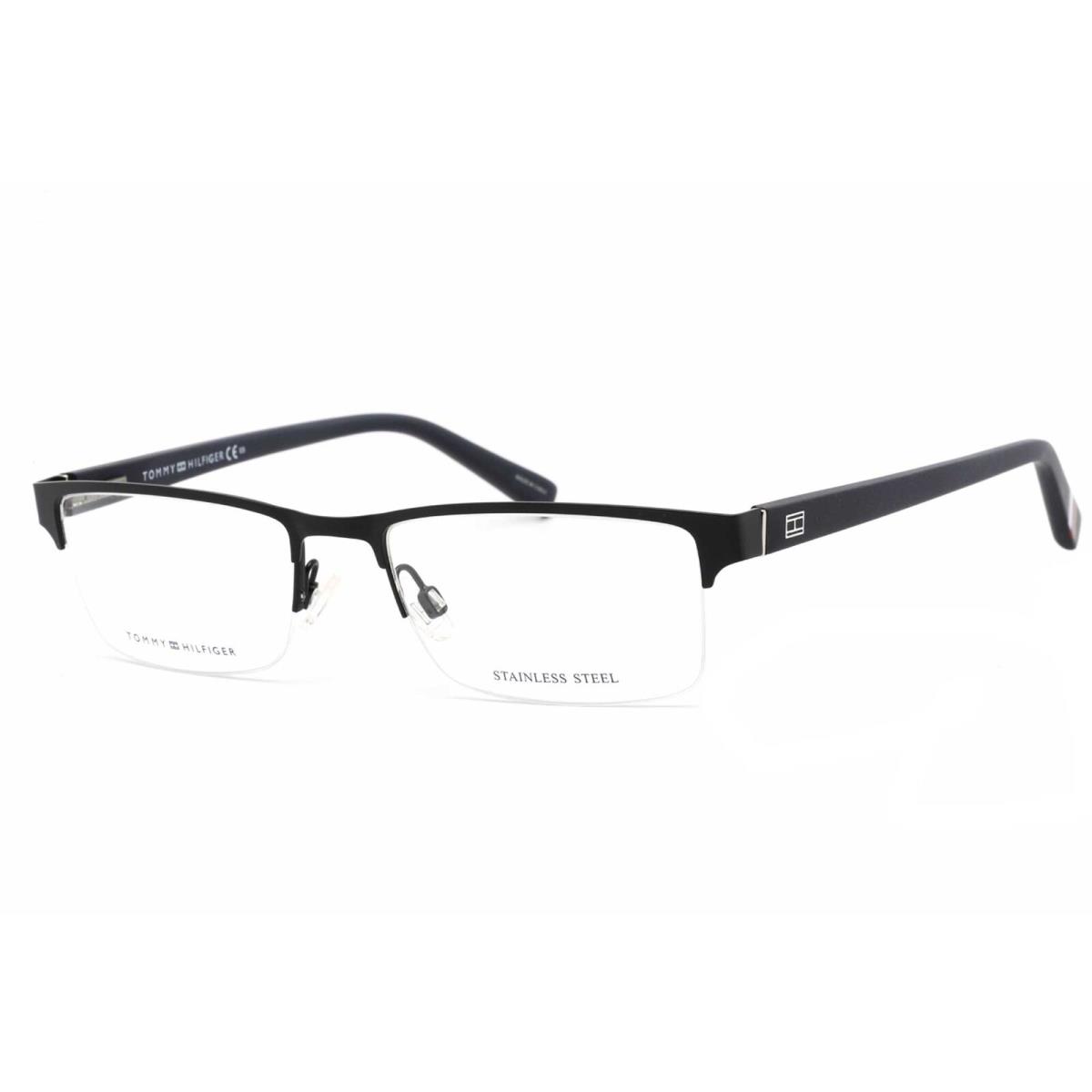 Tommy Hilfiger Men`s Eyeglasses Matte Blue Frame Clear Demo Lens TH 1759 0FLL 00 - Frame: Matte Blue, Lens: Clear Demo