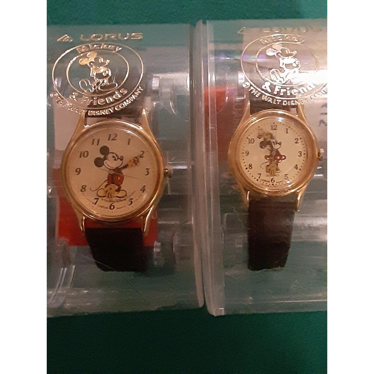 Mickey and Minnie Mouse Watches 2 Lorus Vintage Movt Japan