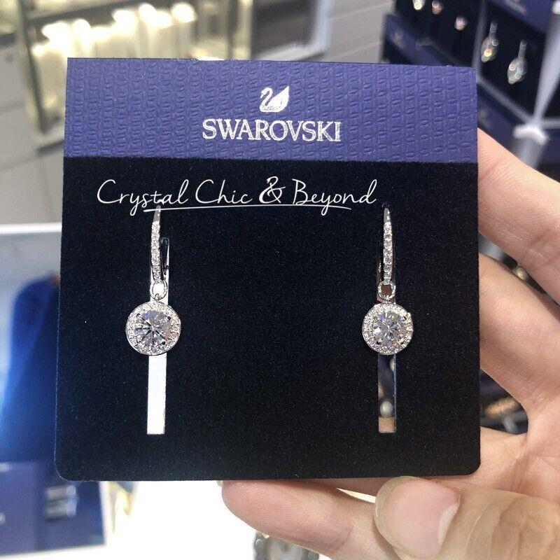 Swarovski Una Angelic Drop Earrings Round Cut White 5142721