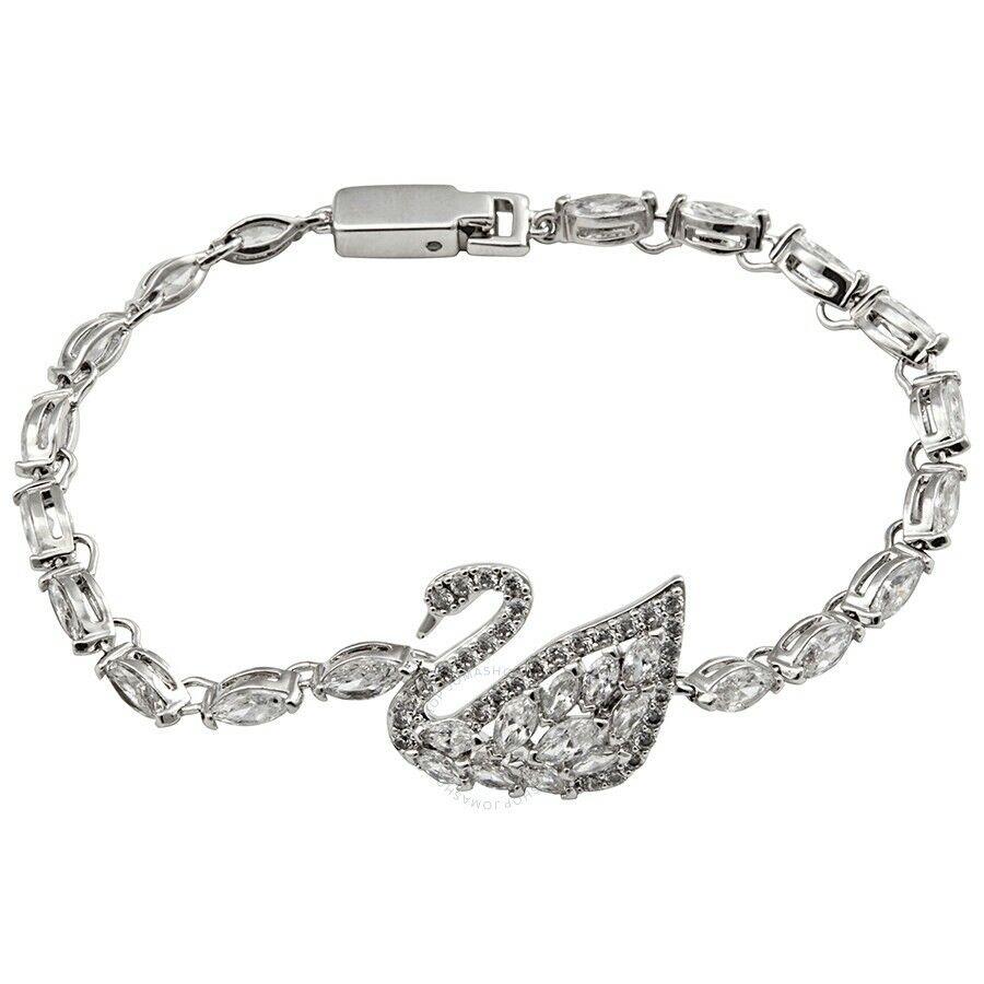 Swarovski Lake Crystal Bracelet White Rhodium Plating 5379947 no Box