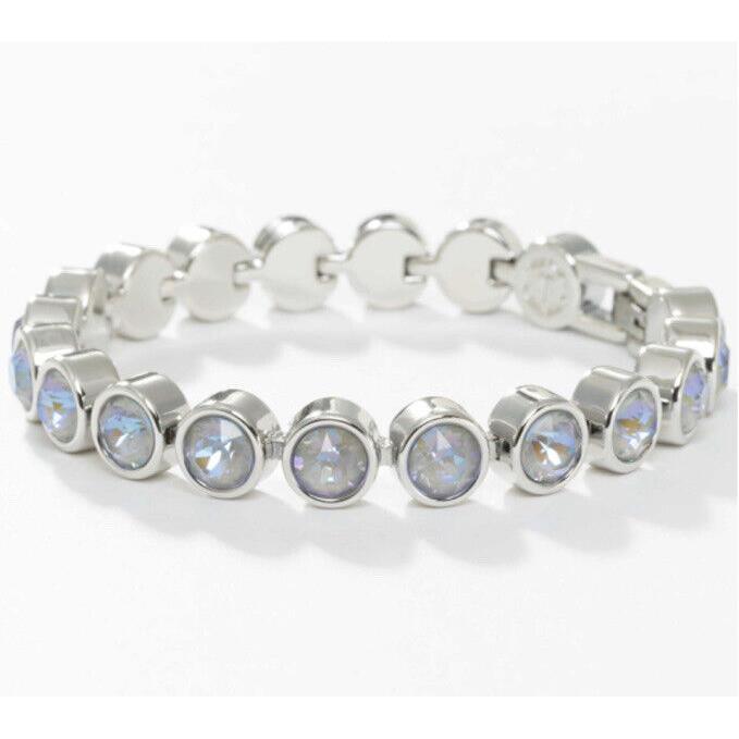 Swarovski Touchstone Crystal Bracelet Gray Rhodium 7 1/4 Condition