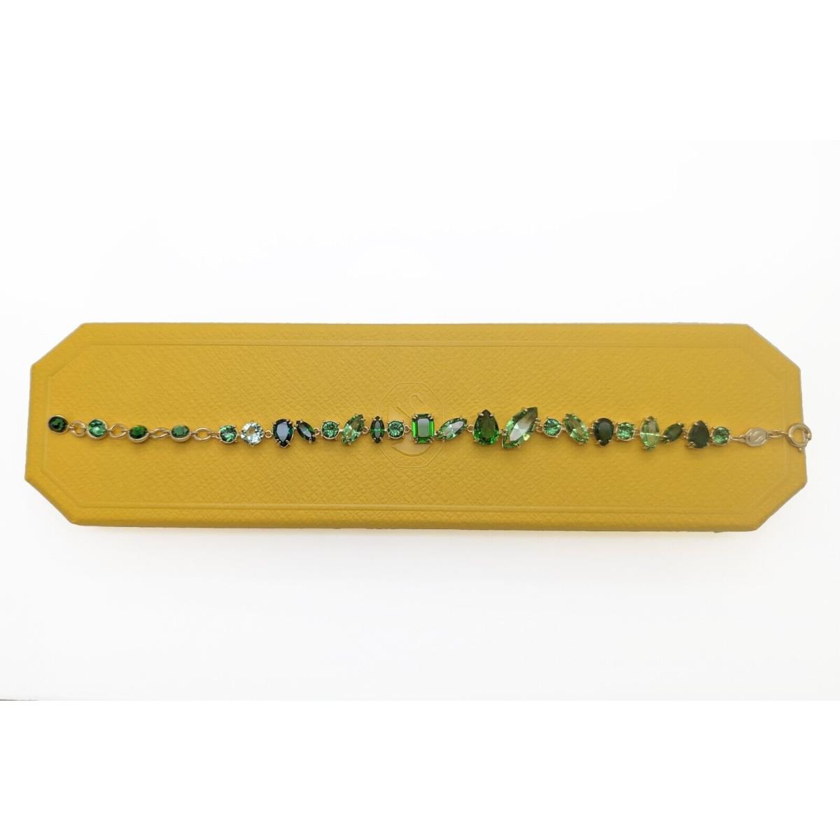 Swarovski Women`s 5652822 Mixed Cuts Green Crystals Gema Bracelet