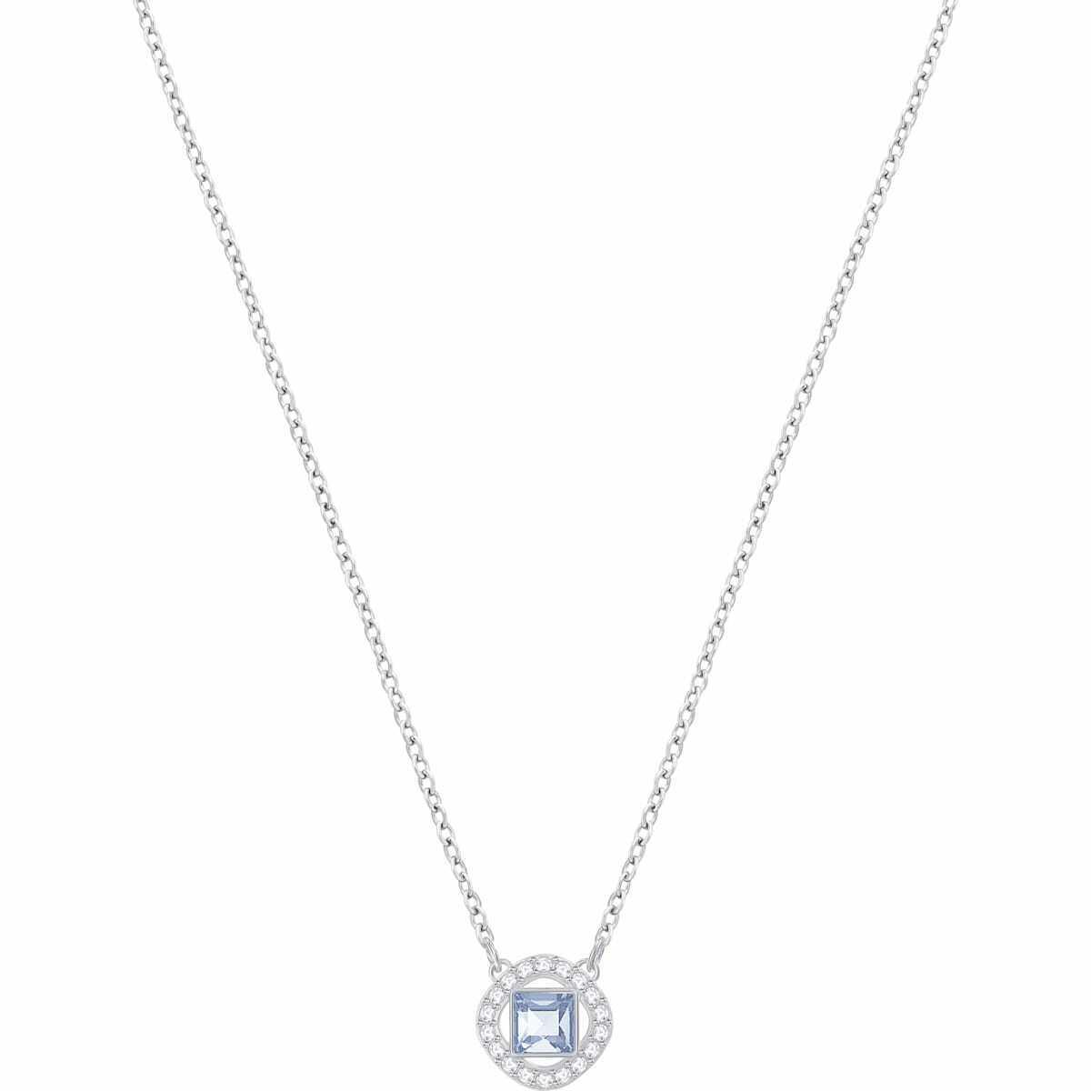 Swarovski Angelic Square Pendant Blue Rhodium Plating 5368147 no Box