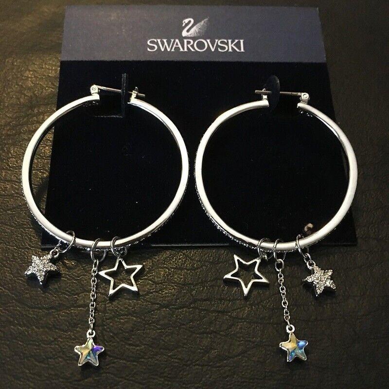 Swarovski Mash Hoop Crystal Classic Earrings Star 1063273