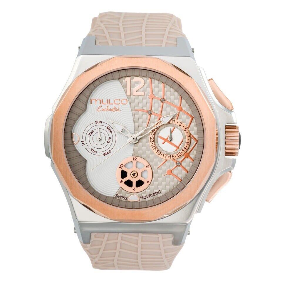 Mulco MW5-3813-113 Watch Women`s Enchanted Rose Gold Rubber Band Watch