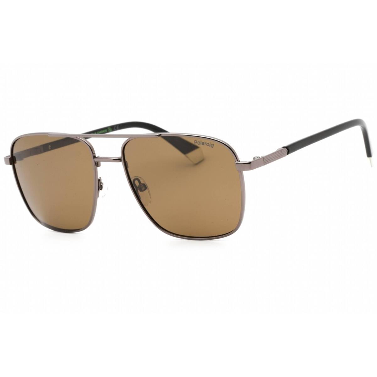 Polaroid Core Men`s Sunglasses Dark Ruthenium Metal Frame Pld 4128/S/X 0KJ1 SP - Frame: Dark Ruthenium, Lens: Bronze