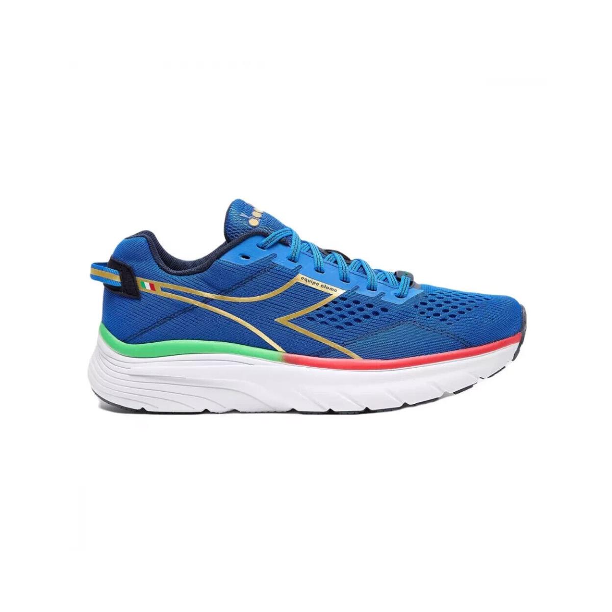 Diadora Equipe Atomo Men`s Running Shoes Royal Blue/gold All Sizes